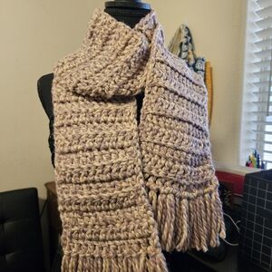 Handmade Crochet Scarf - 80% Acrylic, 20% Wool - Cozy & Soft